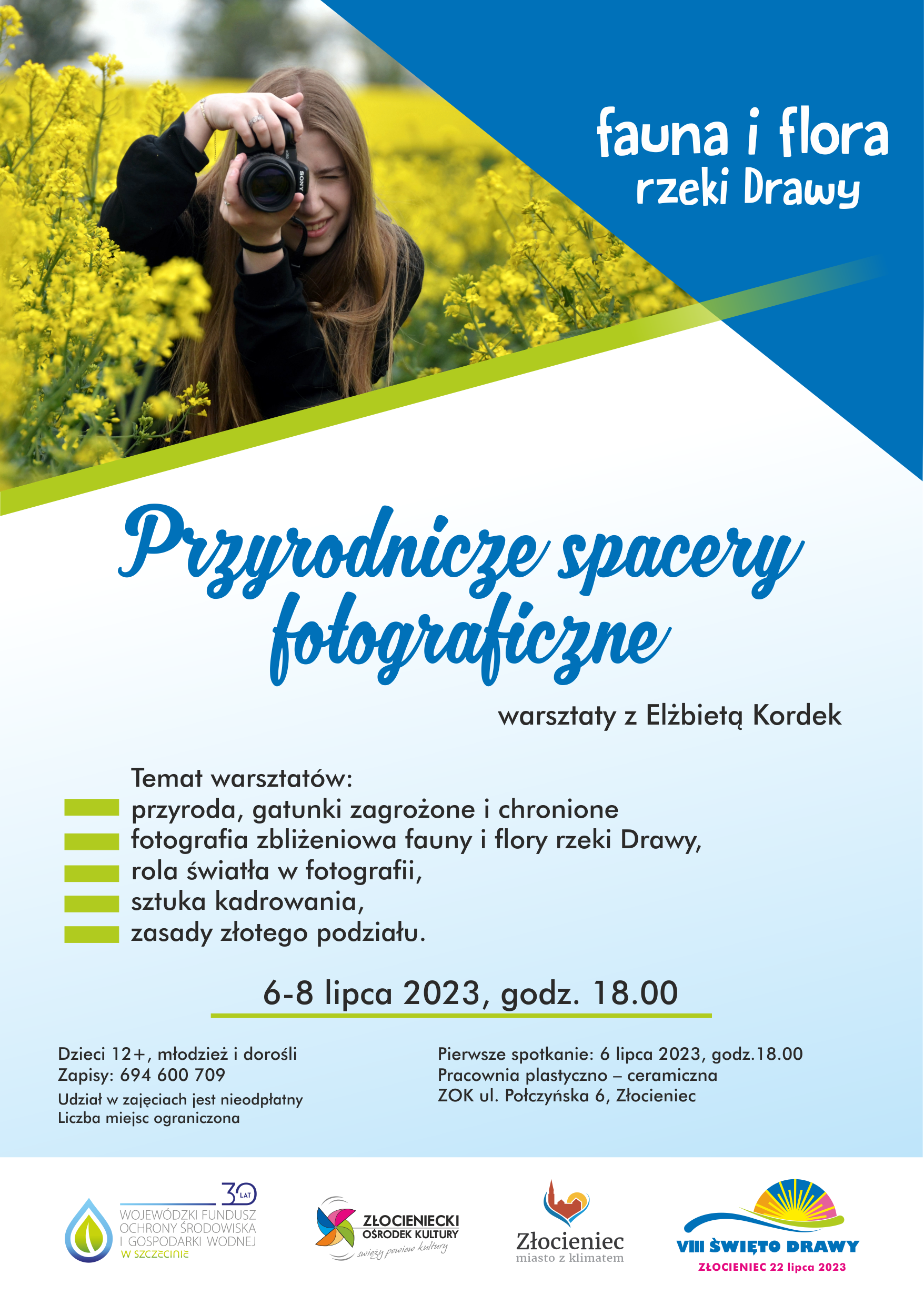 wfoś przyrodnicze spacery plakat