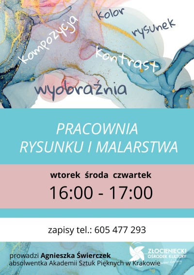 Ostatnie wolne miejsca w pracowni rysunku i malarstwa