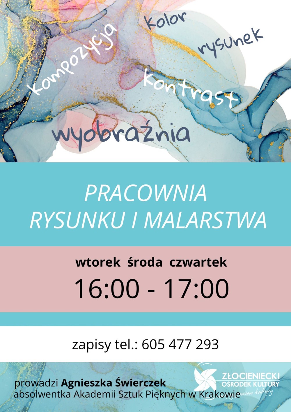 Ostatnie wolne miejsca w pracowni rysunku i malarstwa