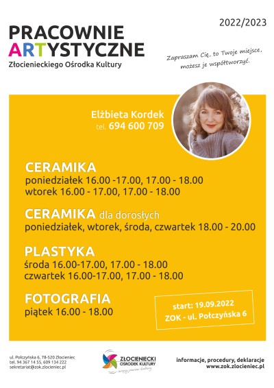 Ceramika, plastyka, fotografia :)