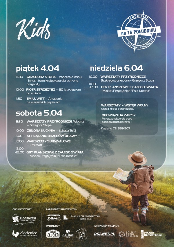 Złocieniec ponownie stolicą podróży – ruszają zapisy na warsztaty 16. Południk Kids